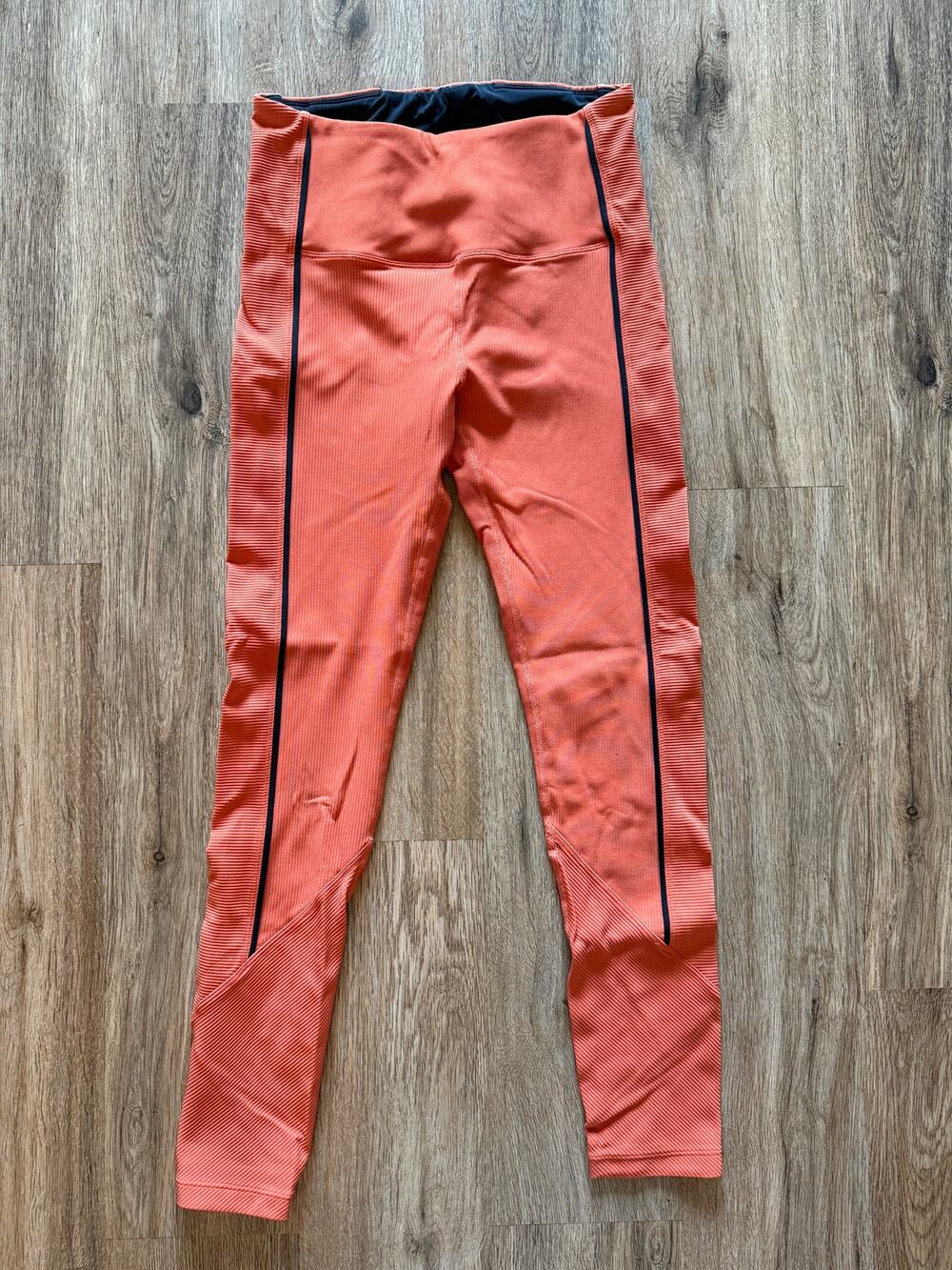 Zyia Burnt Orange Ribbed Leggings Size 8-10